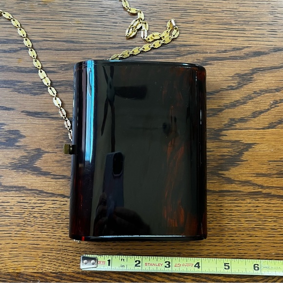 Vintage Wilardy Lucite Translucent Tortoise Purse - Picture 10 of 12